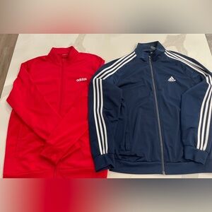 Set of 2 Men’s size large Adidas jackets.
